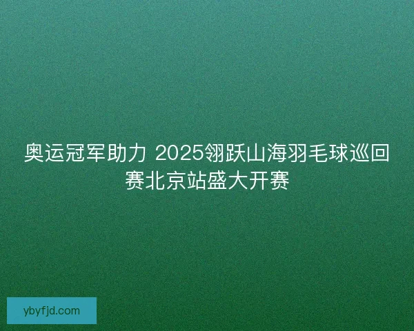 奥运冠军助力 2025翎跃山海羽毛球巡回赛北京站盛大开赛
